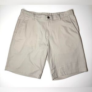 Adidas Men’s ClimaCool Golf 3-Strip Flat Front Stretch  Shorts Beige (Size- 34